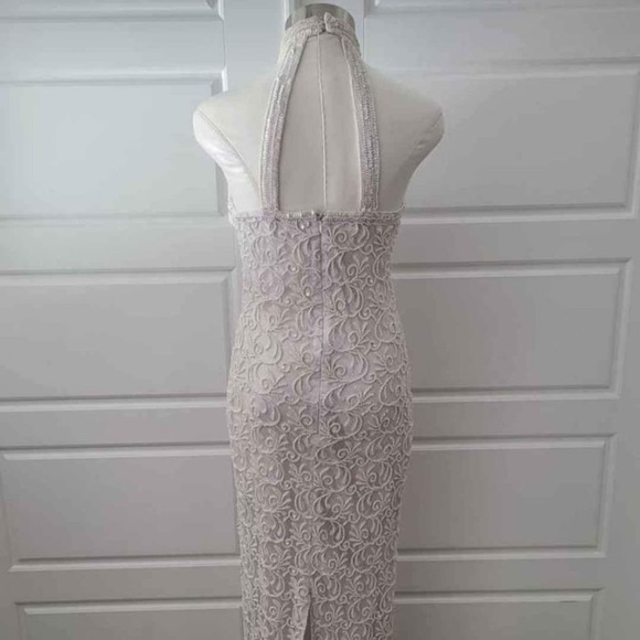 🤍VINTAGE Fully Beaded Ivory Gown🤍 - Picture 4 of 7